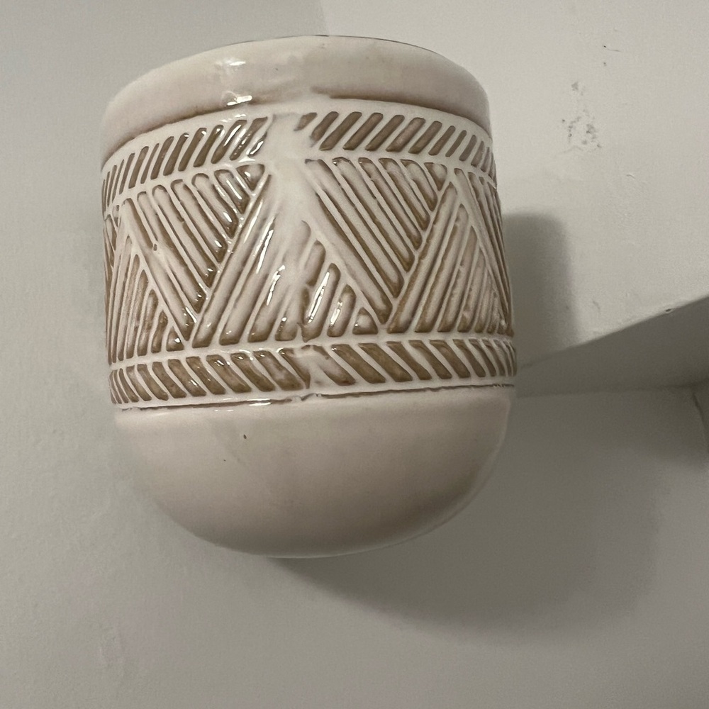 Patterned Ceramic Wall Planter
